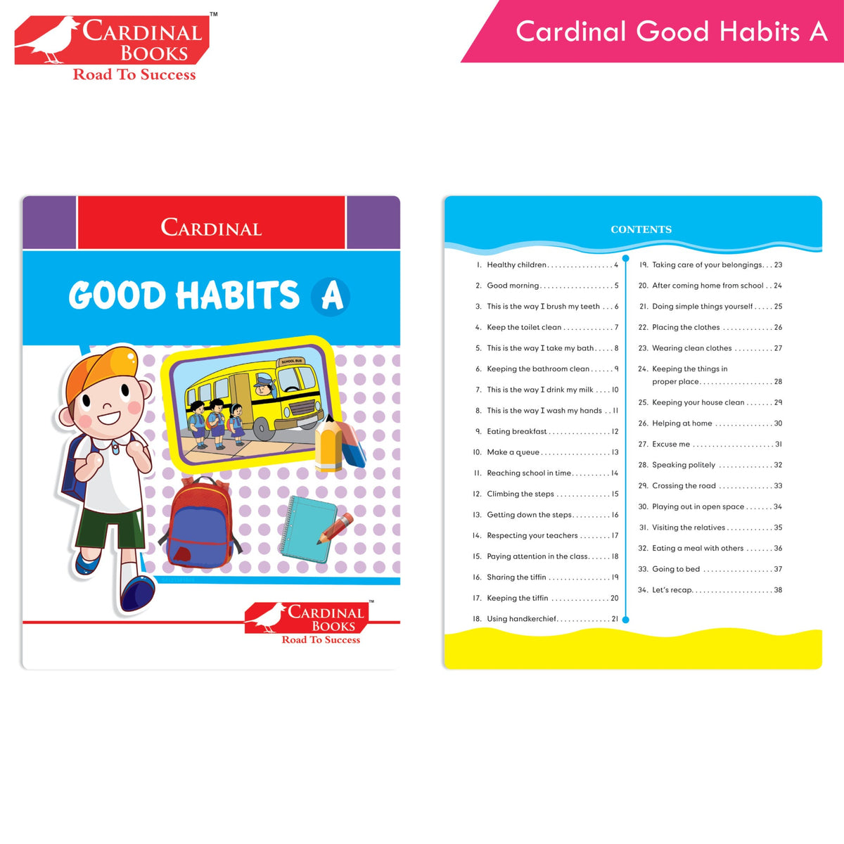 Cardinal General Knowledge Book Set 1 (Set of 3)|Good Habit A| Hindi Sulekhan Bhag 0| Tell Me More A| Combo Book Set| Ages 3-7 Years | Grocsy