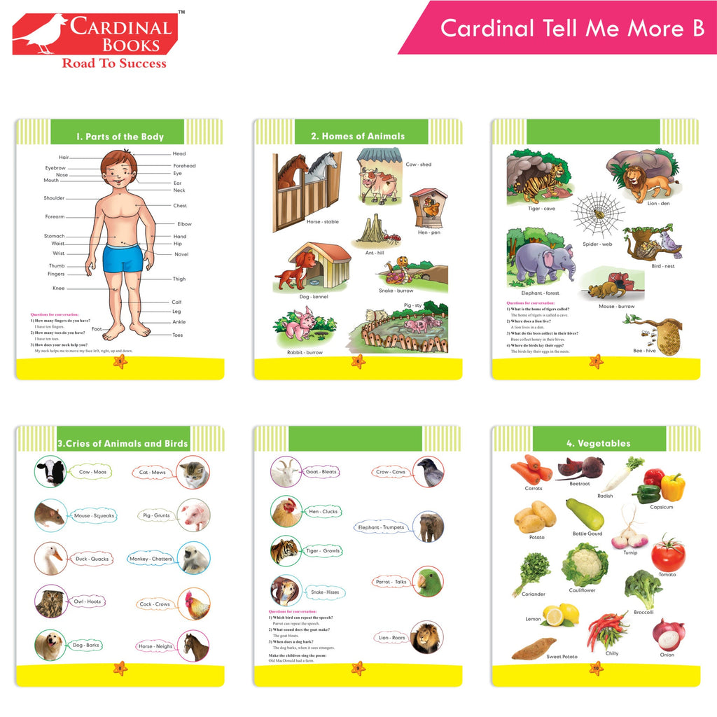 Cardinal General Knowledge Book 2 (Set of 3)|Good Habit B| Festival & Celebration of India| Tell Me More B| Combo Book Set| Ages 3-7 Years | Grocsy