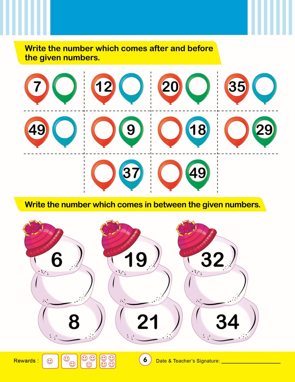 Cardinal Mathematics Primer B|Senior KG|Pattern & Shapes|Number 1-100|Skip Counting|Fun Learning Maths Activity Book| Ages 3-7 Years | Grocsy