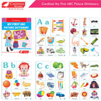 Cardinal My First Alphabet Books Set of 4| Alphabet Picture Book| My First ABC & Number Book| Picture Dictionary| Kindergarten Book| Ages 3-6 Years | Grocsy