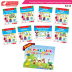 Cardinal Books Preschool Learning Nursery Kit B Set of 8|Alphabet | Numbers| Rhymes & Stories| Colouring| Phonic Book Ages 3-4 Years | Grocsy