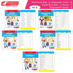 Cardinal Books Preschool Learning Senior KG (UKG) Kit D Set of 16| Cursive Alphabet| Number|Rhymes and Stories| Phonic|Ages 5-6 Years + | Grocsy