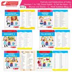 Cardinal Books Preschool Learning Senior KG (UKG) Kit D Set of 16| Cursive Alphabet| Number|Rhymes and Stories| Phonic|Ages 5-6 Years + | Grocsy