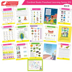 Cardinal Books Preschool Learning Senior KG (UKG) Kit D Set of 16| Cursive Alphabet| Number|Rhymes and Stories| Phonic|Ages 5-6 Years + | Grocsy