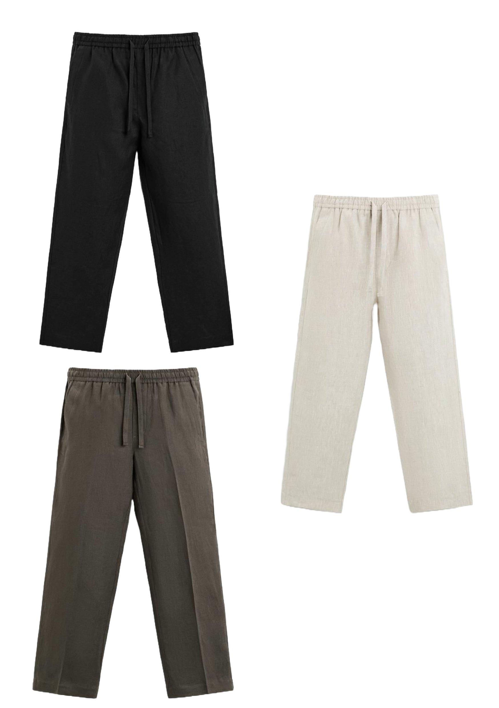 Fabmade Men’S Premium Linen Pajama Combo – Pack Of 3 | Grocsy