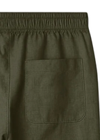 Fabmade Olive Green Cotton Linen Pajama For Men | Grocsy