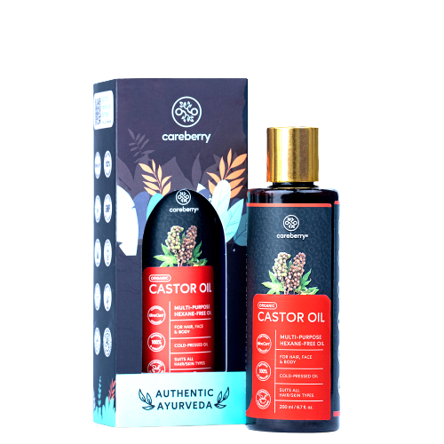 Careberry Organic Hexane-Free Organic Castor Oil For Hair, Face & Body | Grocsy