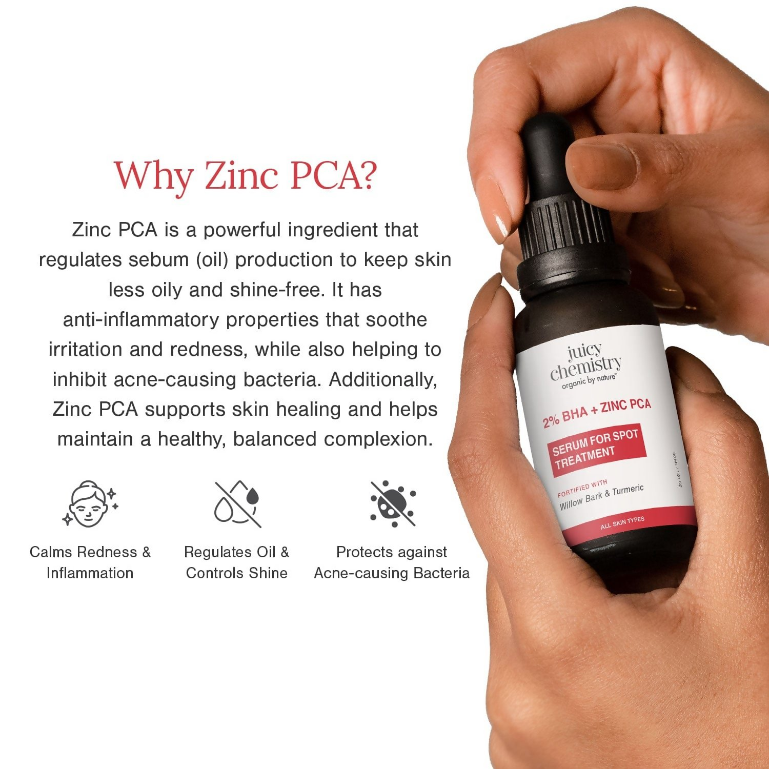 Juicy Chemistry 2% BHA + Zinc PCA Face Serum | Grocsy