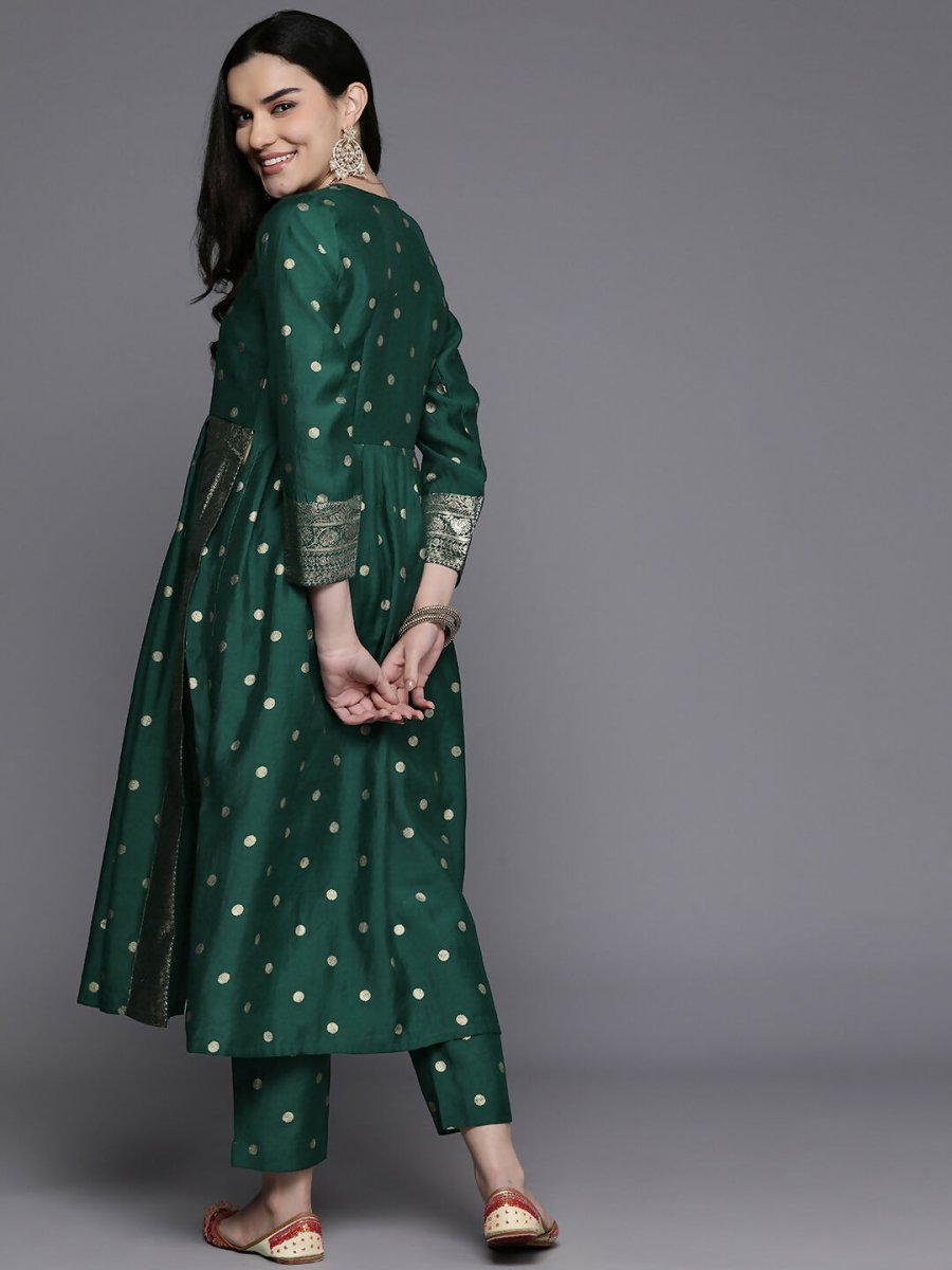 Ahalyaa Women's Traditional wear Kurta Set - Green | Grocsy