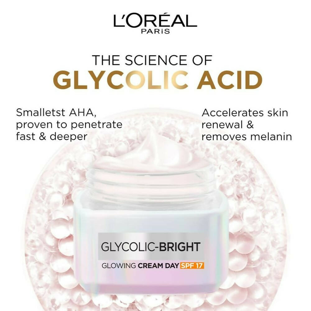 L'Oreal Paris Glycolic Bright Day Cream With SPF 17 | Grocsy