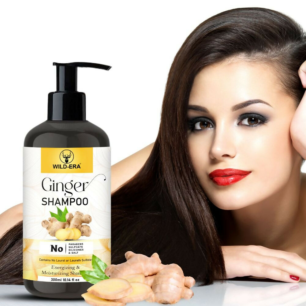 Wildera Ginger Shampoo For Hair Fall Control - Energizing Formula | Grocsy