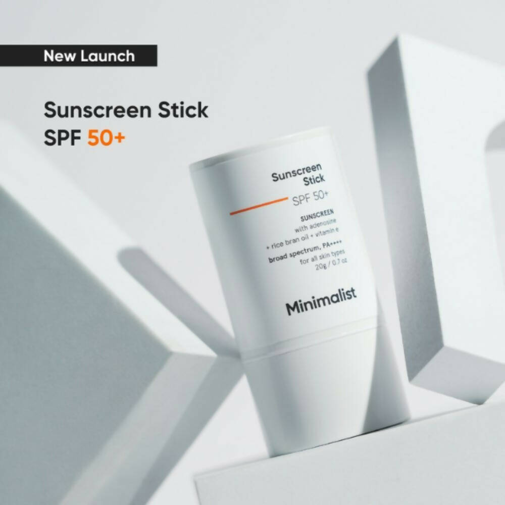 Minimalist SPF 50 Sunscreen Stick PA++++ With Adenosine, Rice Bran Oil & Vitamin E | Grocsy