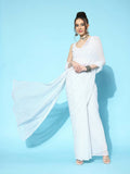 Ahalyaa Women's Traditional wear Saree - White | Grocsy