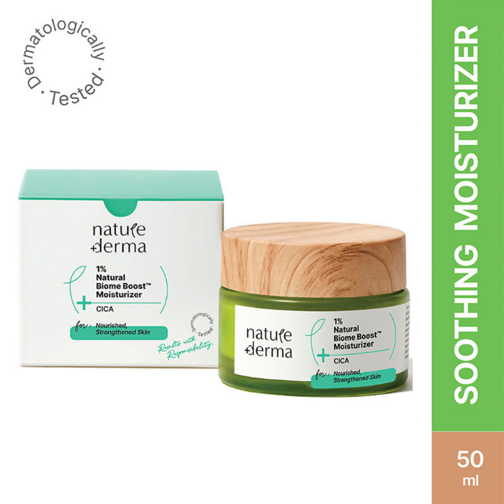 Nature Derma 1% Natural Biome-Boost Moisturizer With CICA | Grocsy