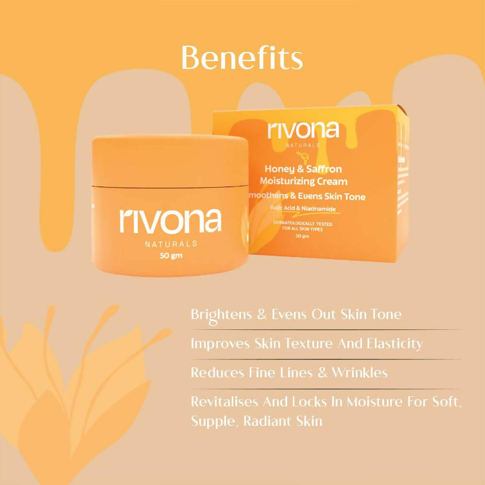 Rivona Naturals Honey & Saffron Cream | Grocsy