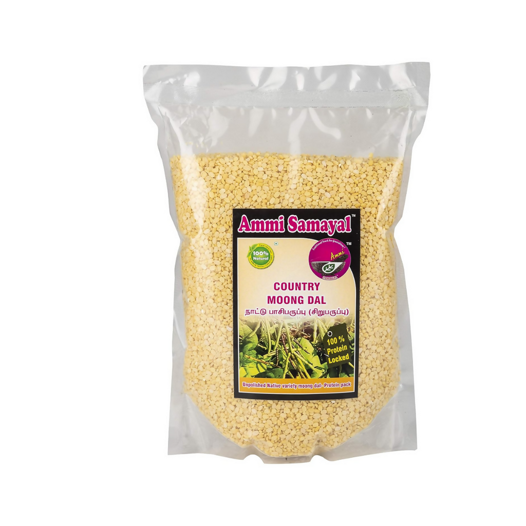 Ammi Samayal Organic Moong Dal (Split Green Gram) | Grocsy