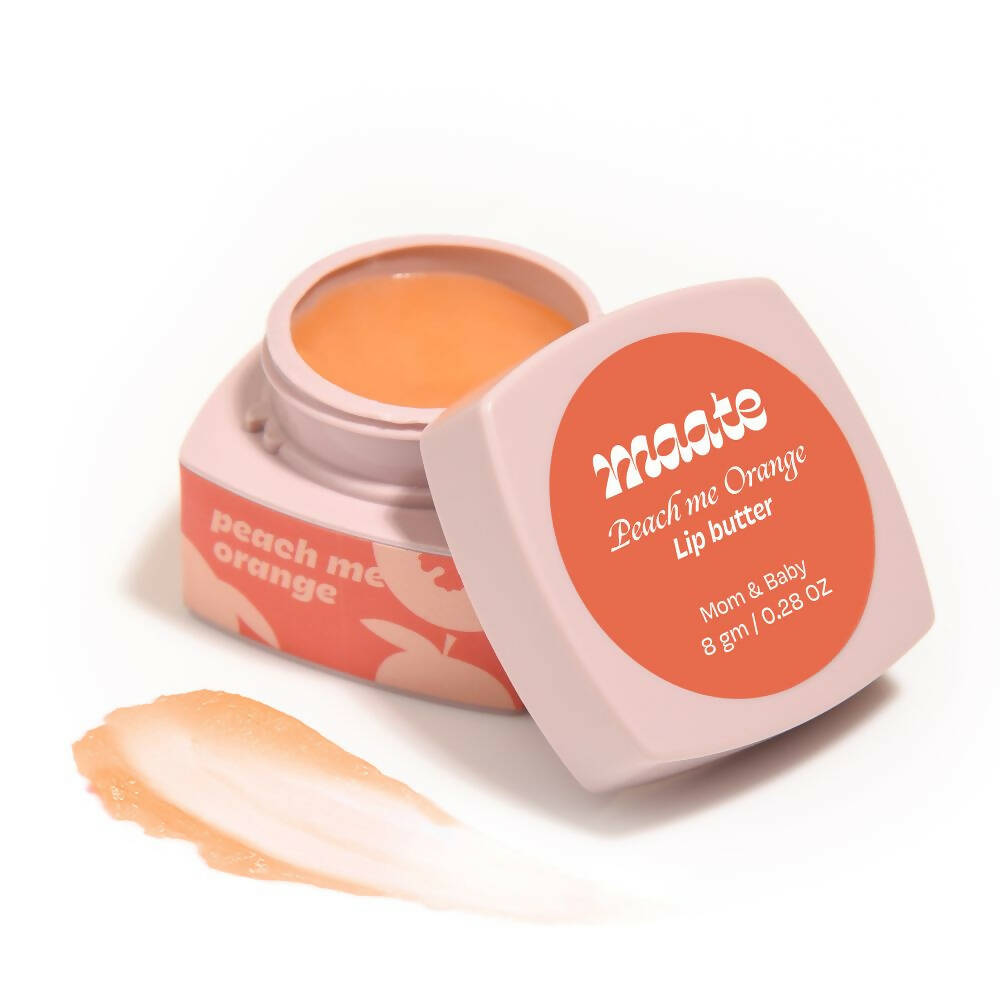 Maate Lip Butter | Packed with Vitamin C For Ultra Moisturized Lips | Enriched with Peach And Orange | Grocsy