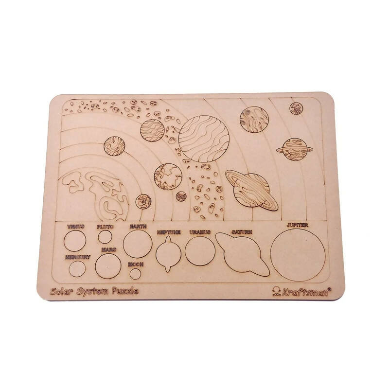 Kraftsman Solar System Learning Puzzle Board | Color Kit included | Grocsy