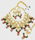 Joban Fashion Hand Made High Quality Gold Plated Base Metal Alloy Kundan Stone Studded Kundan Jewellery Set | Grocsy
