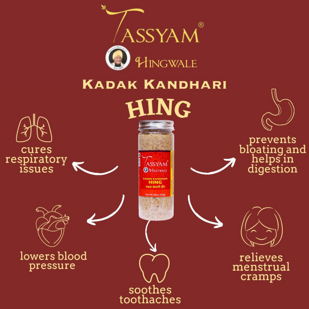 Tassyam Organics Kadak Kandhari Hing | Grocsy
