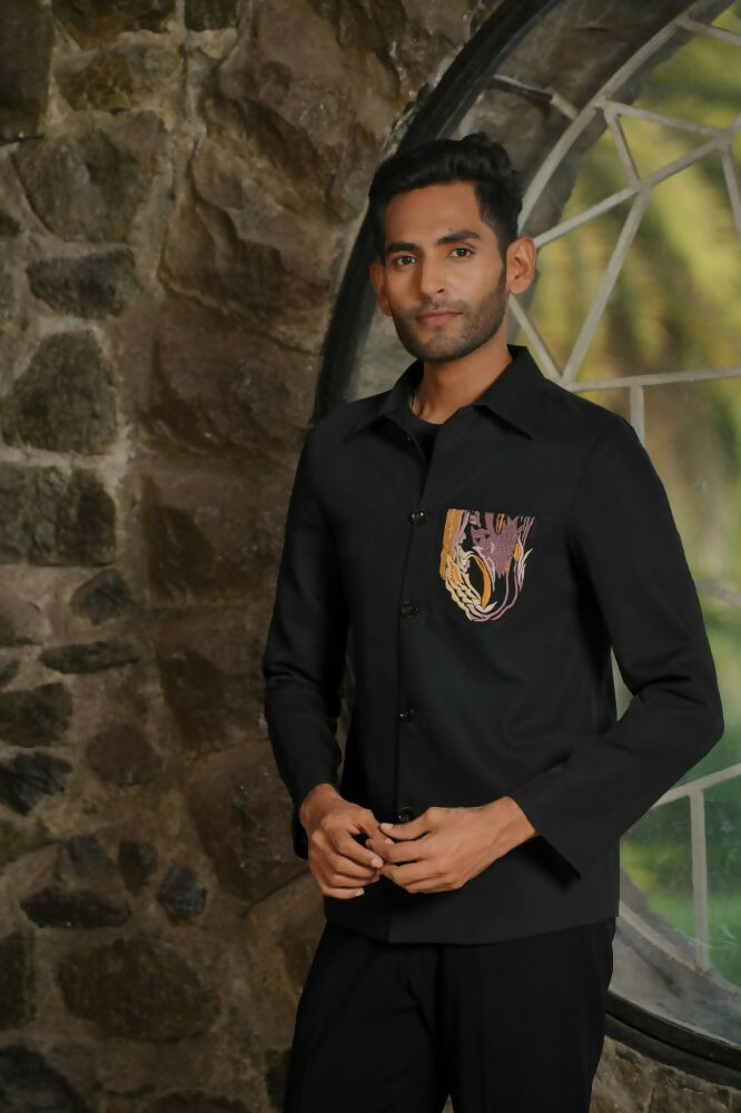 Stirrup Black Shacket by Hilo Design | Grocsy