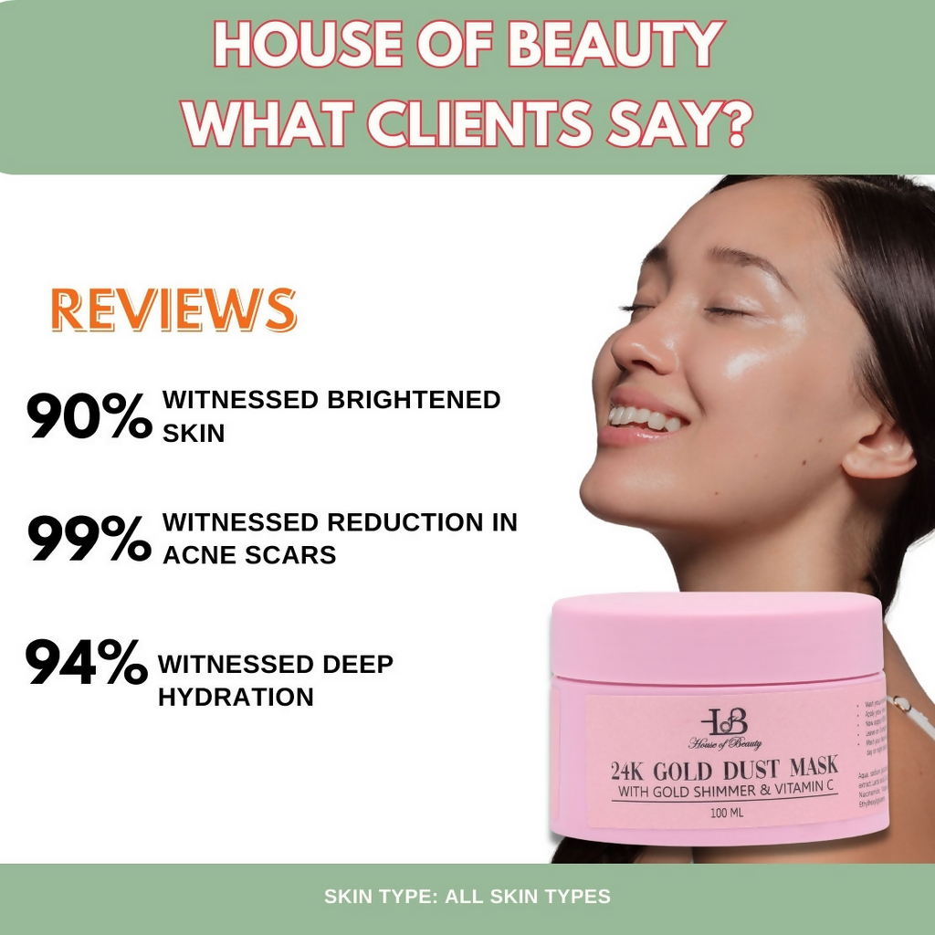 House of Beauty 24K Gold Dust Face Mask | Grocsy