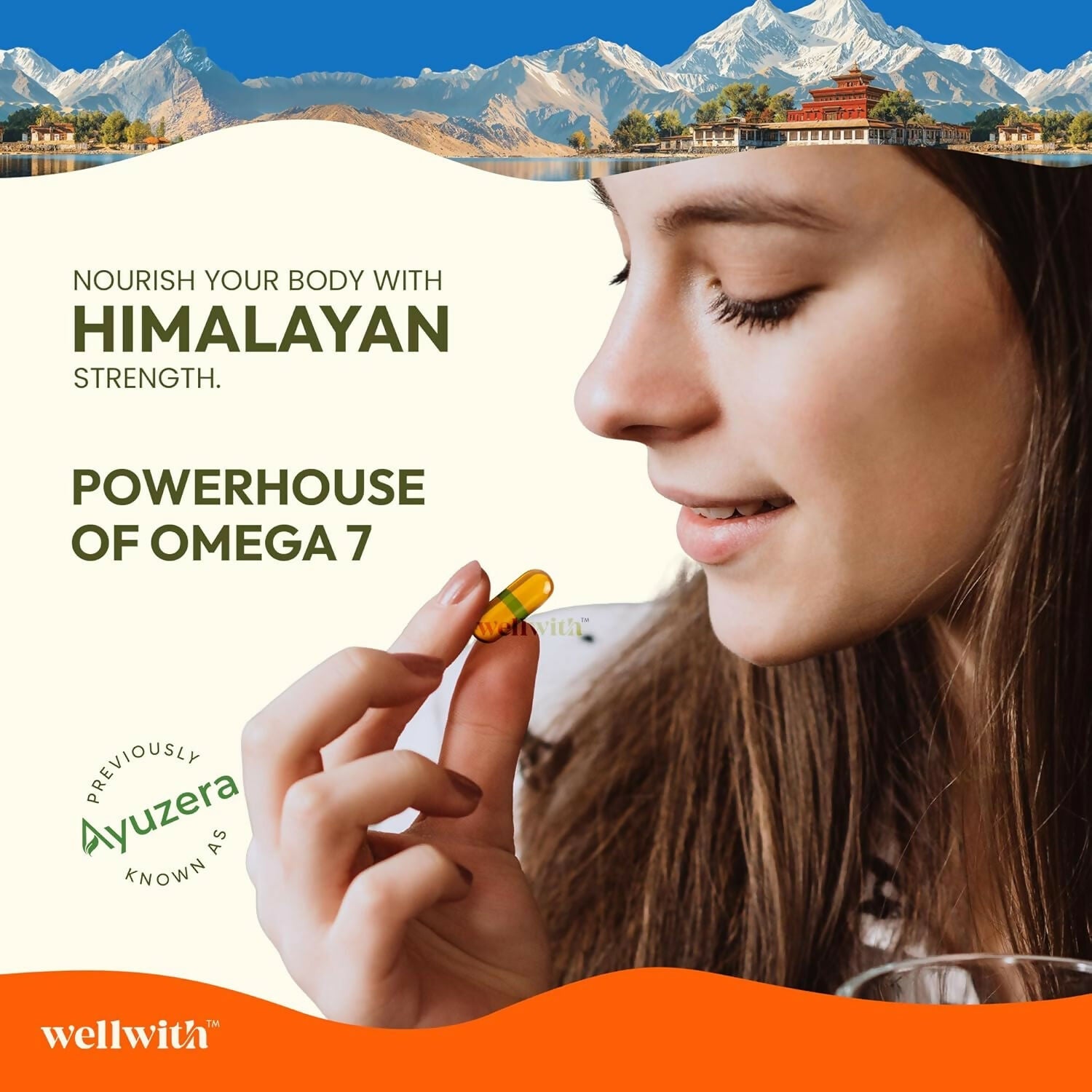Wellwith Sea Buckthorn Berry Oil Vegan Omega 7 500mg, Softgels Capsules | Grocsy