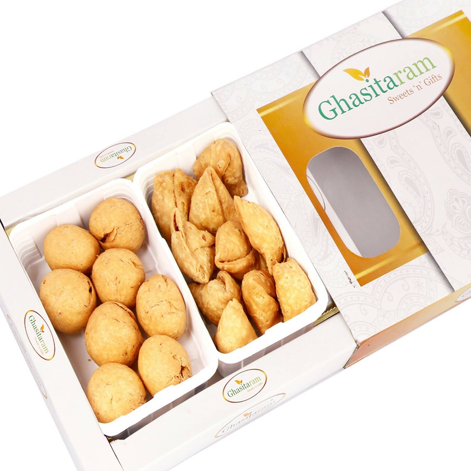 Ghasitaram Holi Gifts: Farsaan Samosa and Farsaan Kachori Hamper | Grocsy