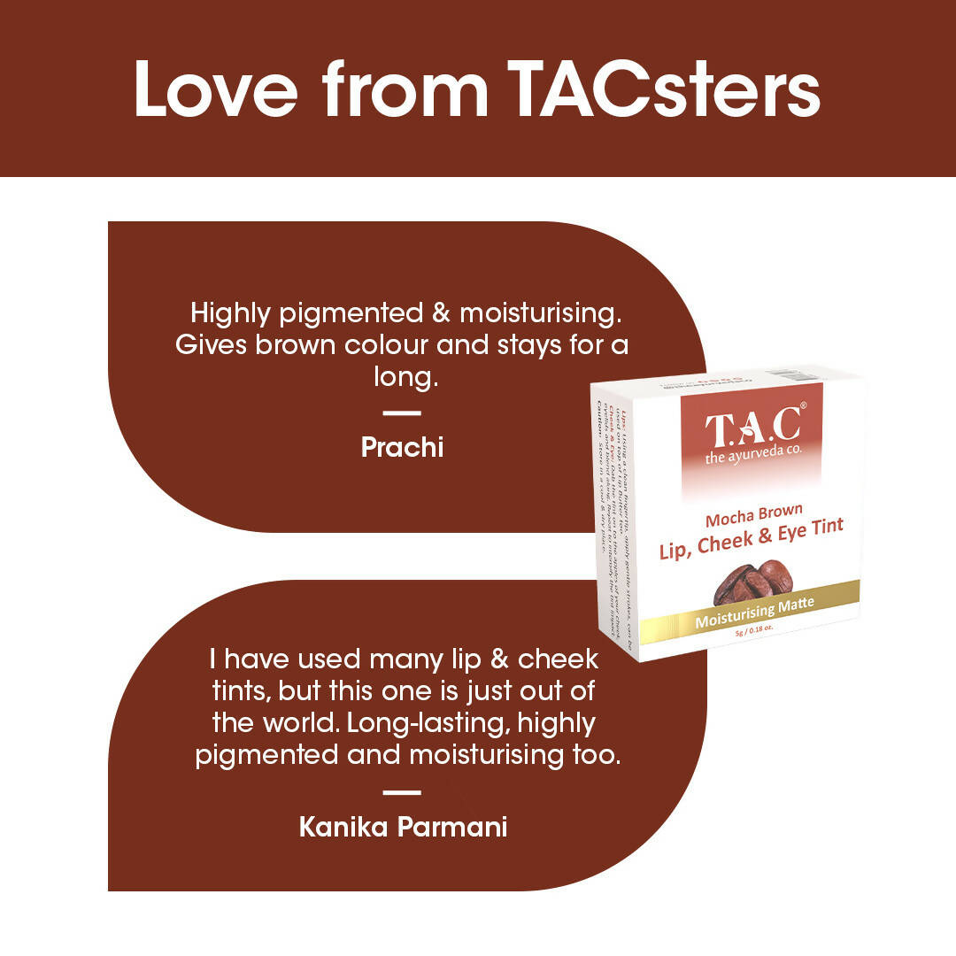 TAC - The Ayurveda Co. Brown Mocha Lip, Cheek & Eye Tint | Grocsy