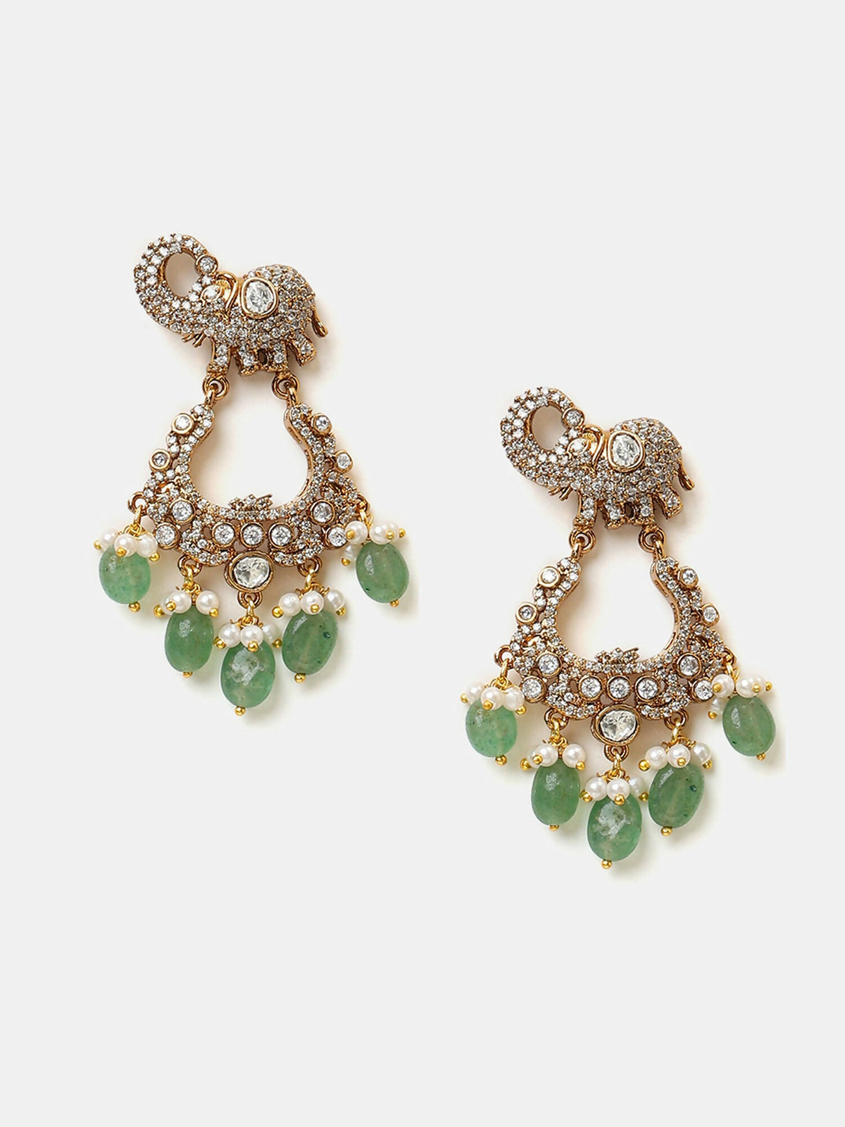Ruby Raang Maharani Pendant Necklace And Earrings | Grocsy