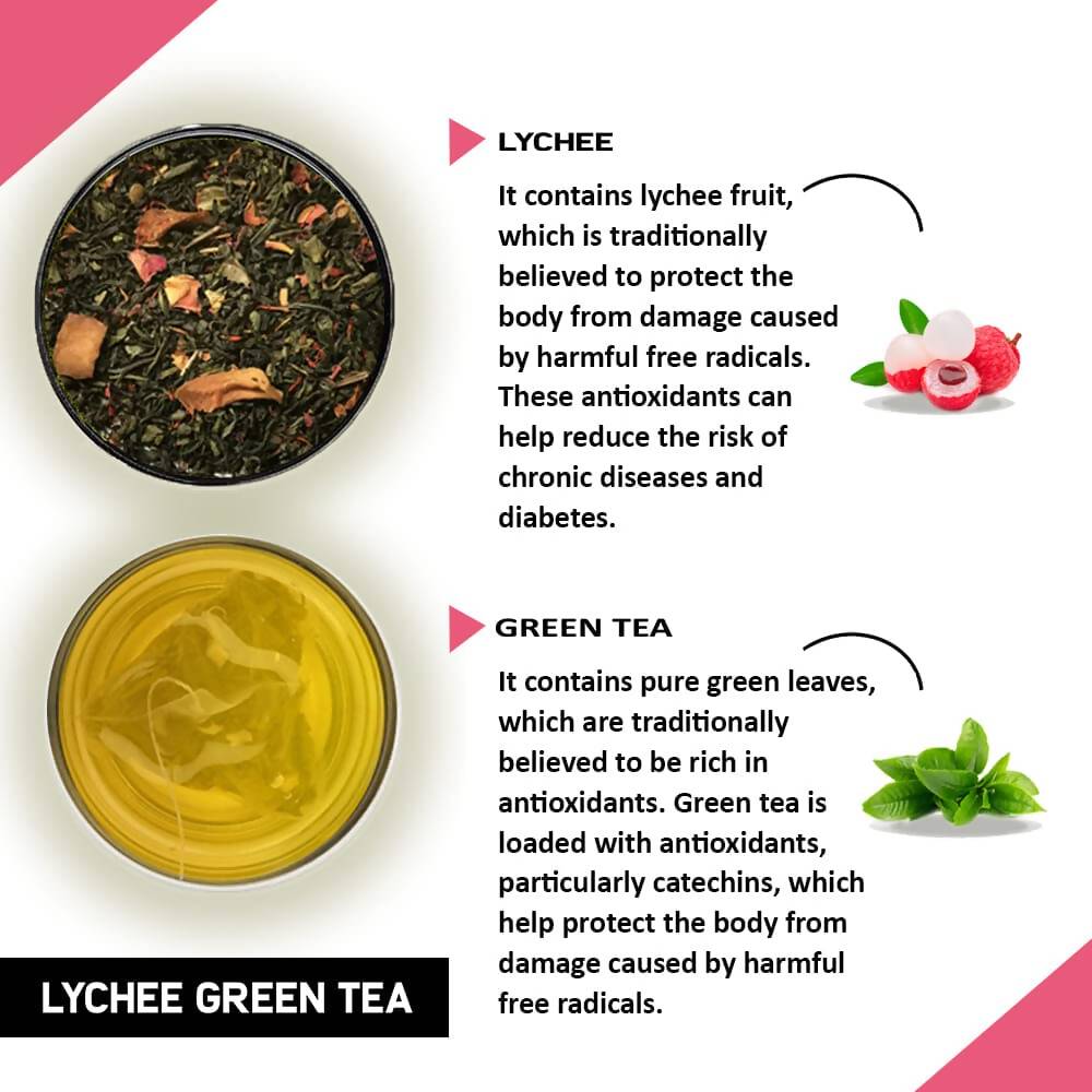 Teacurry Lychee Flavor Green Tea Bags | Grocsy