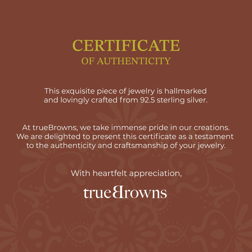 trueBrowns 925 Sterling Silver Precious Swastik Thread Rakhi | Grocsy