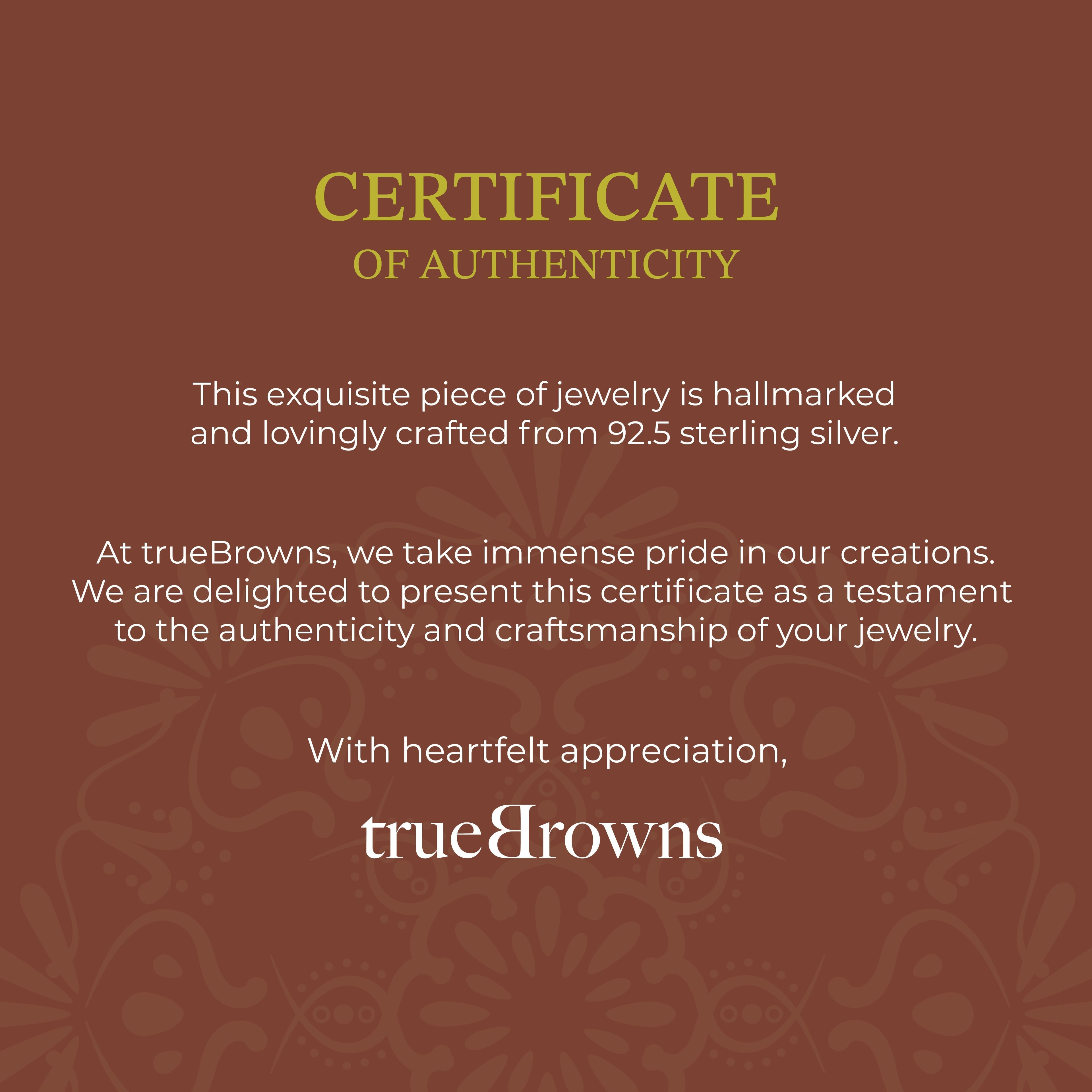 trueBrowns 925 Sterling Silver Precious Swastik Thread Rakhi | Grocsy