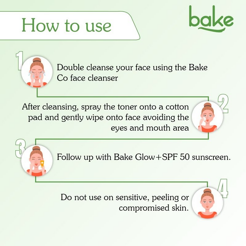 Bake 3% Pha Pore Minimising Toner With Gluconolactone & Niacinamide For Open Pores & Acne | Grocsy
