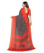 Vamika Rama Green Chiffon Brasso Bollywood Style Woven Saree (DEVINA RAMA) | Grocsy