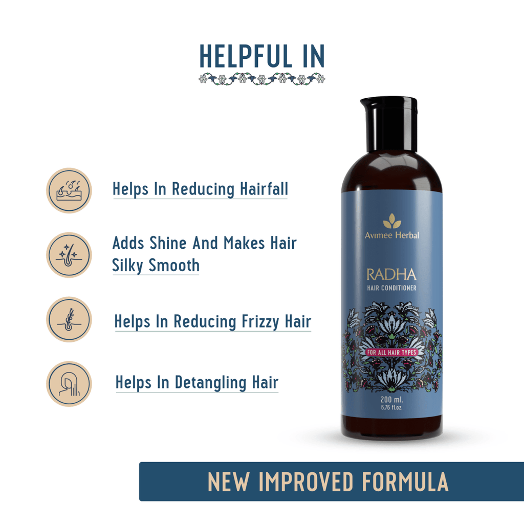 Avimee Herbal Shakuntala Hair Cleanser and Radha Hair Conditioner Combo For Silky, Shiny & Strong Hair | Grocsy