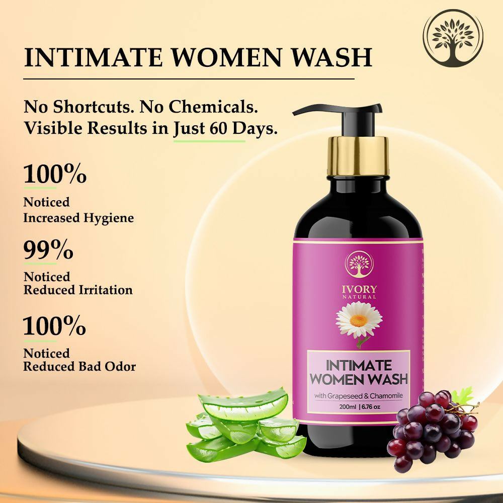 Ivory Natural Intimate Women Wash For Gentle Intimate Cleansing, Soothing Protection, & Lasting Freshness | Grocsy