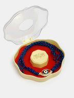 NVR Women & Men Set of 2 Blue Evil Eye Bhaiya Bhabhi Rakhi Set With Roli Chawal | Grocsy