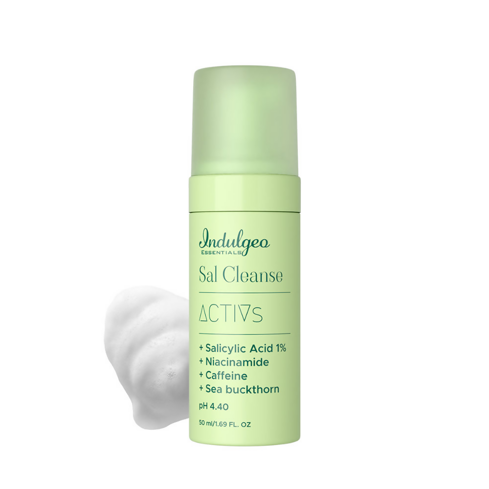 Indulgeo Essentials Sal Cleanse - Salicylic Acid Foaming Face Wash | Grocsy