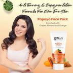 Globus Naturals Papaya Face Pack, For Tan Removal, Age Lock Formula | Grocsy