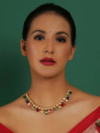 Kundan Necklace (Multi Color) - Ruby Raang | Grocsy