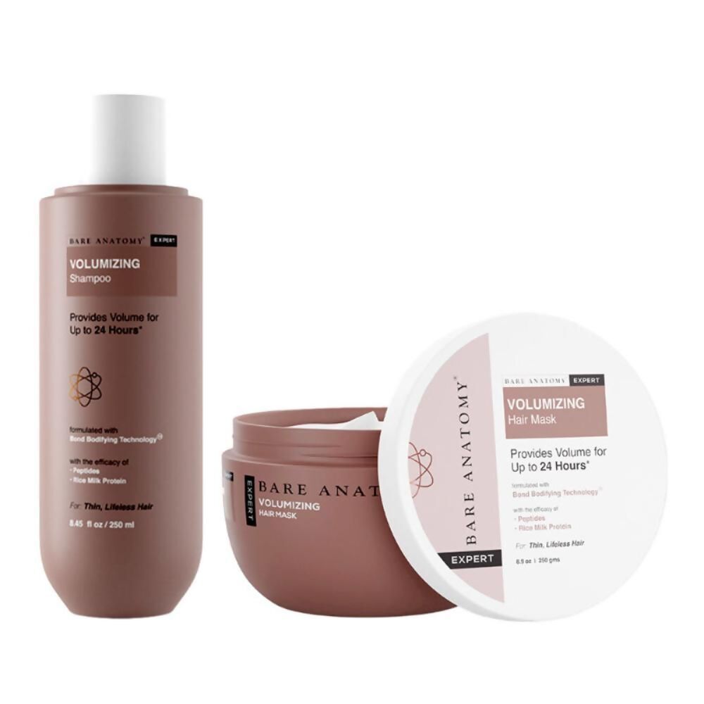 Bare Anatomy Expert Volumizing Shampoo &  Hair Mask Kit | Grocsy