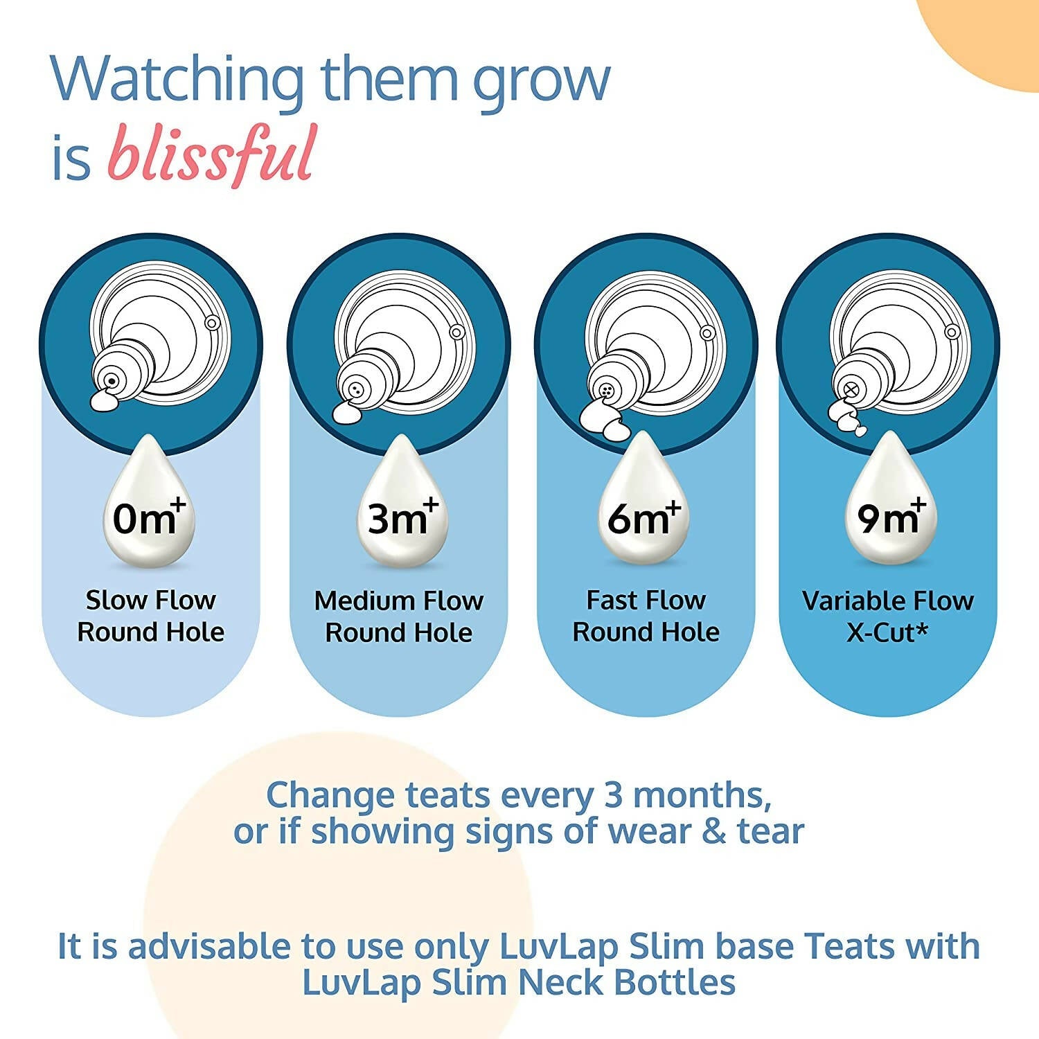 LuvLap Essential Slim Neck Glass Feeding Bottle | Grocsy
