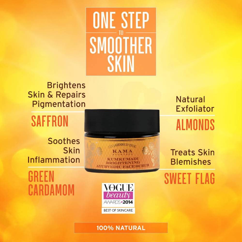 Kumkumadi Youth-Clarifying Mask-Scrub, 2 in 1 Mask Scrub | Grocsy
