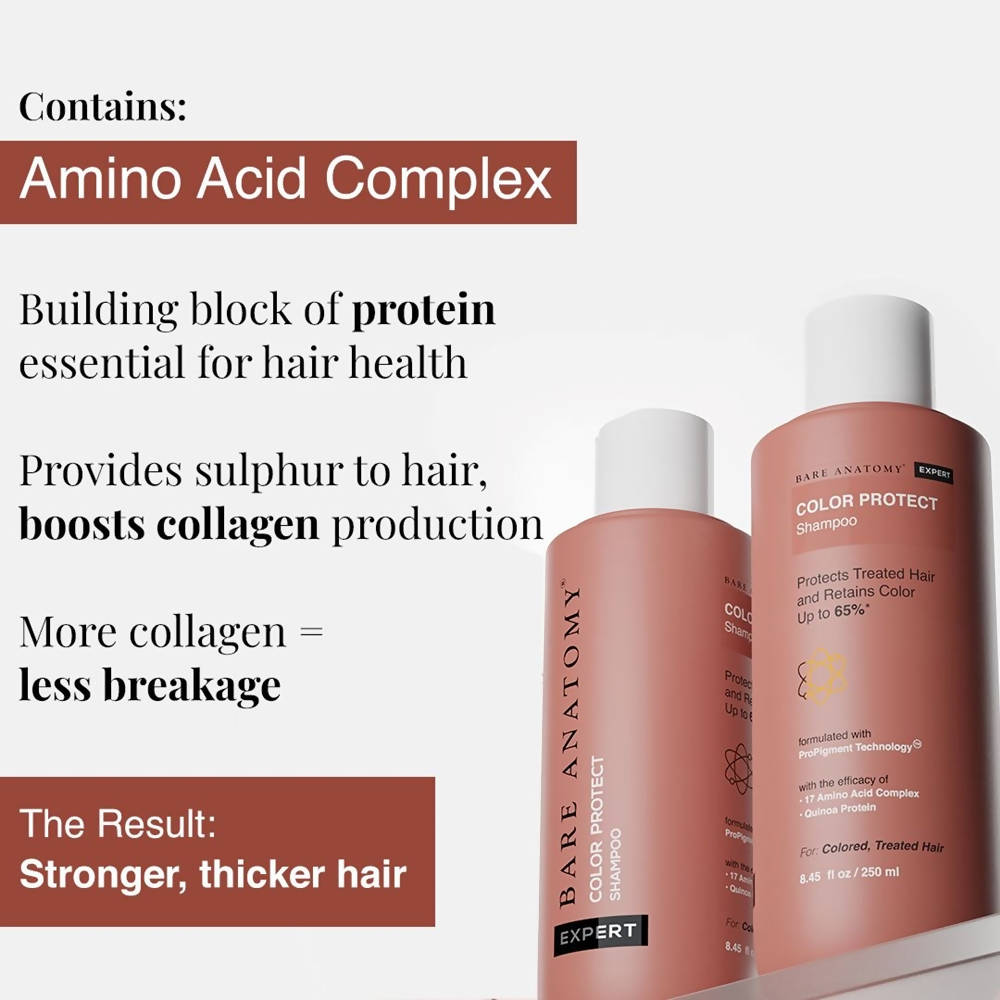 Bare Anatomy Expert Color Protect Shampoo For Dry & Frizzy Hair, Retains Color Upto 8 Weeks | Grocsy