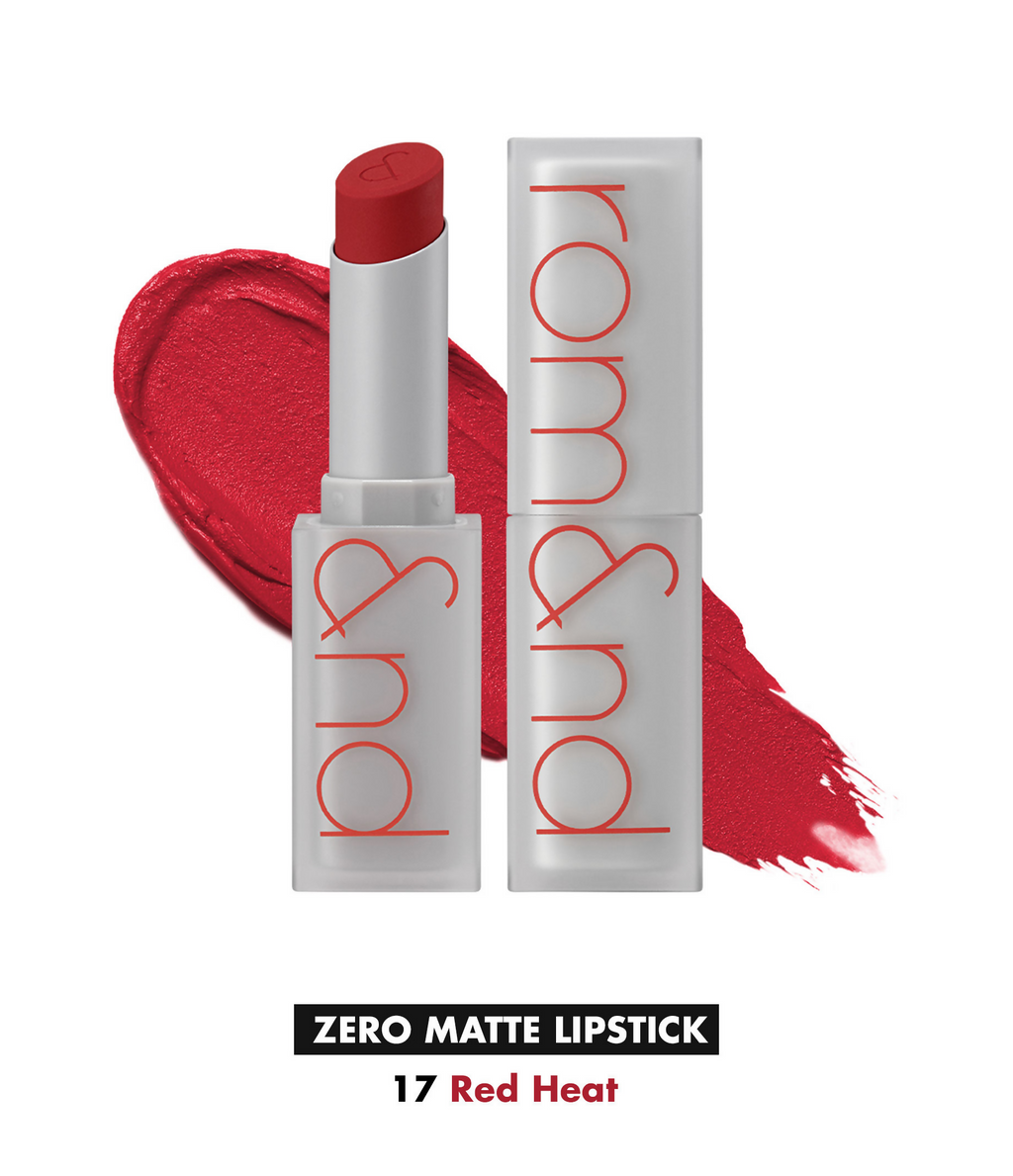 Rom&nd Zero Matte Lipstick - 17 Red Heat | Grocsy