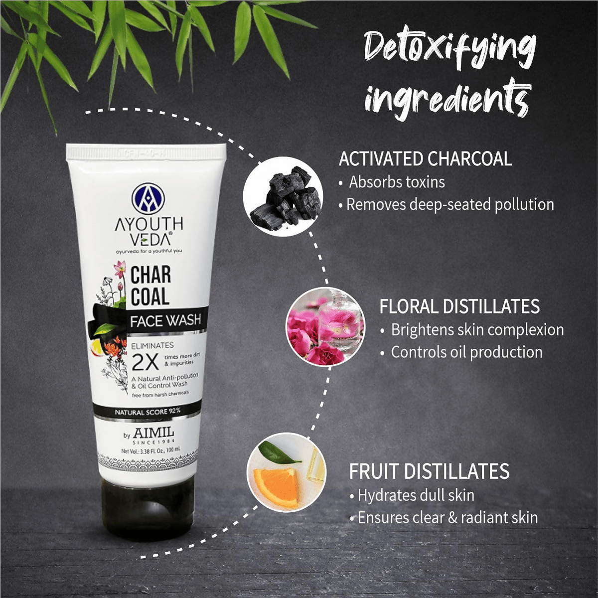 Ayouthveda Charcoal Face wash | Grocsy