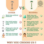 Buddha Natural Green-M Green Jade Face Roller Massager (Green) | Grocsy