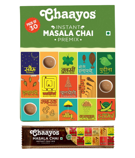 Chaayos Instant Tea Premix Masala Chai Sachets | Grocsy
