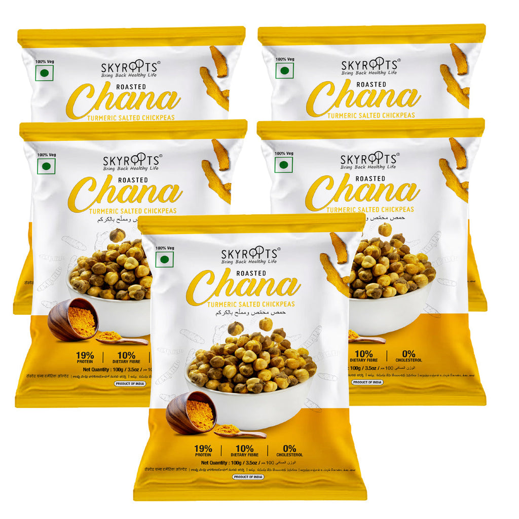 Skyroots Roasted Chana Turmeric Chickpeas | Grocsy